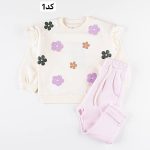 ست بلوز و شلوار دخترانه 9 ماه تا 3 سال طرح گل برجسته رنگ صورتی کد 1247 پولونی Poloni - 9-%d8%aa%d8%a7-12-%d9%85%d8%a7%d9%87
