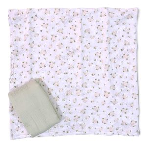 خشک کن دورپیچ چند کاره 2 عددی طرح برگ و سبز بیبی فورلایف Baby4life