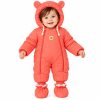 کاپشن سرهمی کلاه دار دخترانه با جوراب رنگ هلویی پاستلی بیبی بو Baby Boo