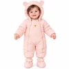 کاپشن سرهمی کلاه دار با جوراب رنگ صورتی پاستلی بیبی بو Baby Boo