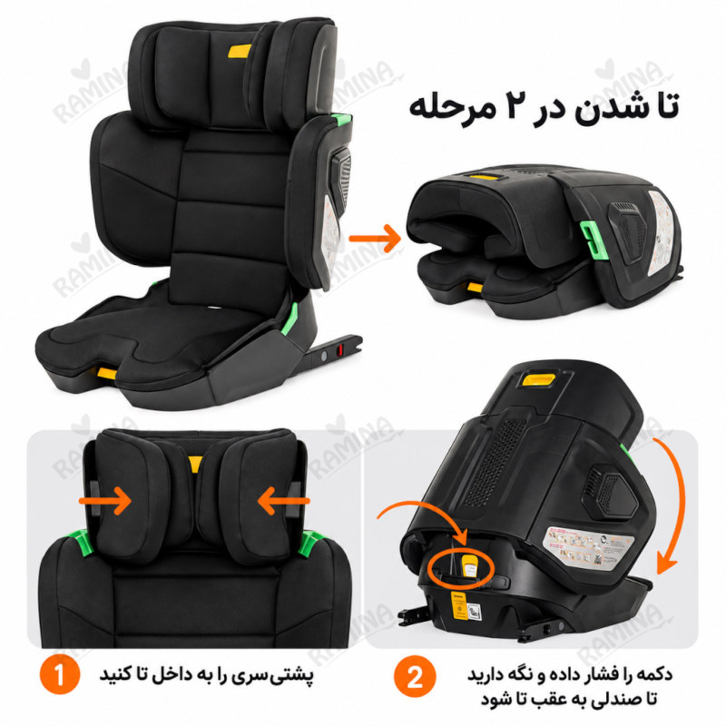 بوستر صندلی ماشین ایزوفیکس دار مدل Rober جووی کیدز Jovikids