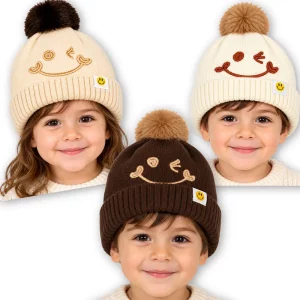 کلاه بافت بچه گانه 2 تا 5 سال طرح چشمک