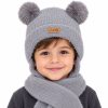 ست کلاه شال گردن پوم دار موهر 2 تا 7 سال طرح Smile - %d8%b7%d9%88%d8%b3%db%8c