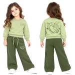 ست بلوز و شلوار دخترانه 2 تا 5 سال دورس کد 2762 طرح قلب رنگ سبز Pancho - 2-%d8%aa%d8%a7-3-%d8%b3%d8%a7%d9%84